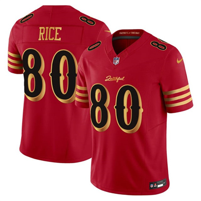 Men's San Francisco 49ers 2025 “Rivalries” Vapor Limited Jersey red #80 Jerry Rice