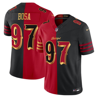 Men's San Francisco 49ers 2025 “Rivalries” Vapor Limited Jersey split #97 Nick Bosa