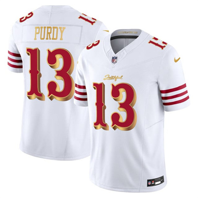 Men's San Francisco 49ers 2025 “Rivalries” Vapor Limited Jersey white #13 Brock Purdy