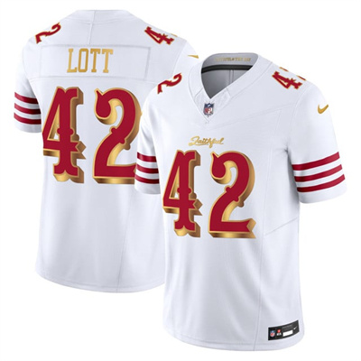Men's San Francisco 49ers 2025 “Rivalries” Vapor Limited Jersey white #42 Ronnie Lott