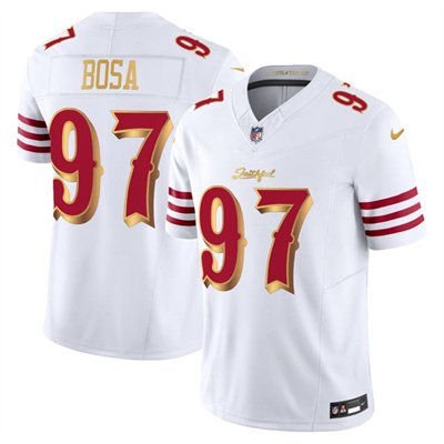 Men's San Francisco 49ers 2025 “Rivalries” Vapor Limited Jersey white #97 Nick Bosa