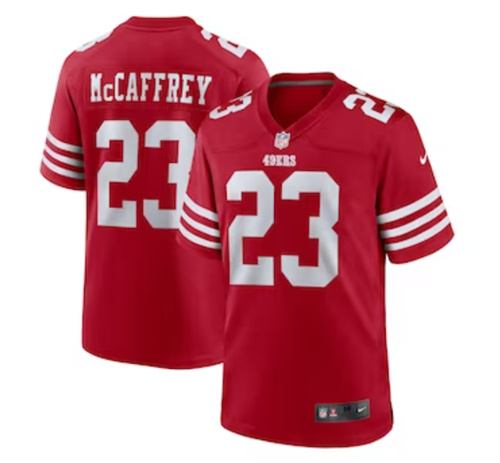 Men's San Francisco 49ers Christian McCaffrey Nike Scarlet Game Player Jersey