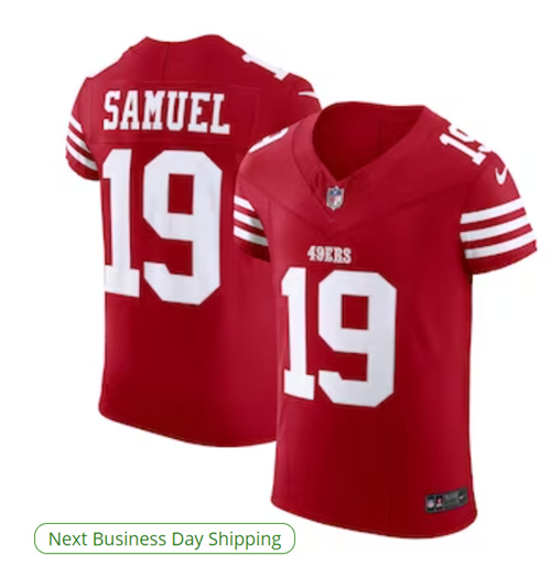 Men's San Francisco 49ers Deebo Samuel Nike Scarlet Vapor F.U.S.E. Elite Jersey