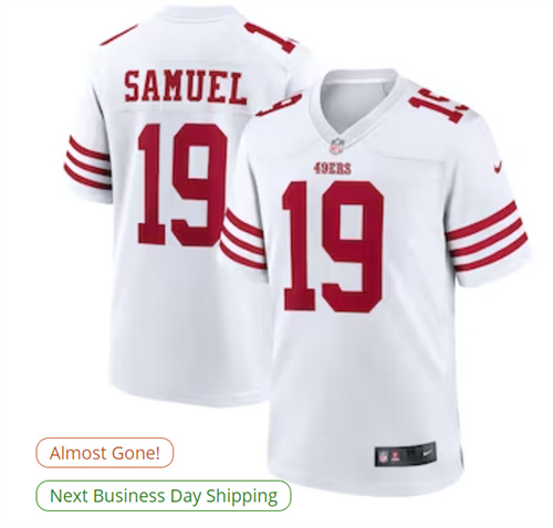 Men's San Francisco 49ers Deebo Samuel Nike White Game Jersey