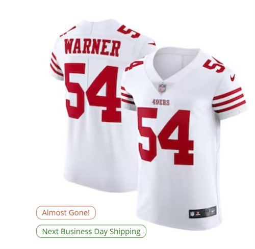 Men's San Francisco 49ers Fred Warner Nike White Vapor Elite Jersey