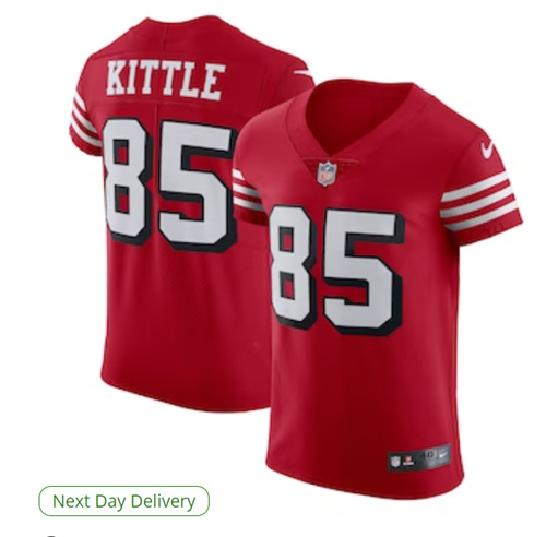 Men's San Francisco 49ers George Kittle Nike Scarlet Alternate Vapor Elite Jersey
