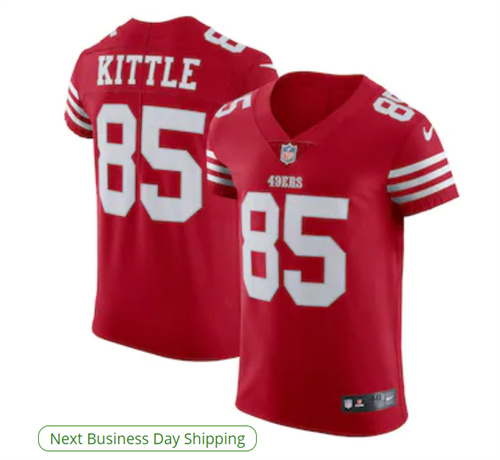 Men's San Francisco 49ers George Kittle Nike Scarlet Vapor Elite Jersey