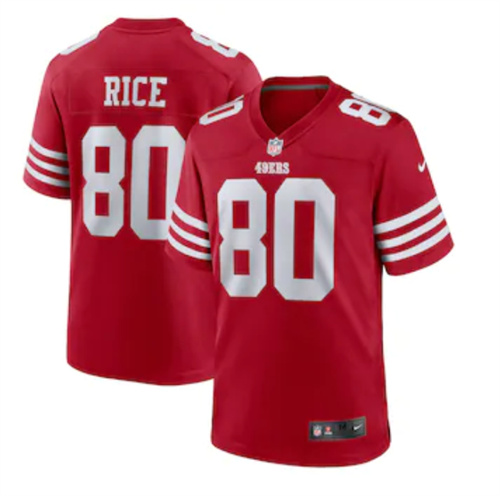 Men's San Francisco 49ers Jerry Rice Nike Scarlet Retired Team Player Game Jersey