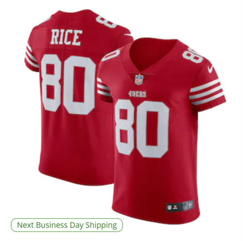 Men's San Francisco 49ers Jerry Rice Nike Scarlet Vapor Elite Retired Player Jersey