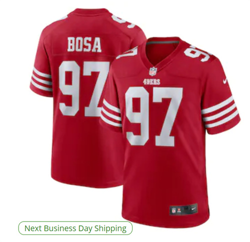 Men's San Francisco 49ers Nick Bosa Nike Scarlet Player Game Jersey