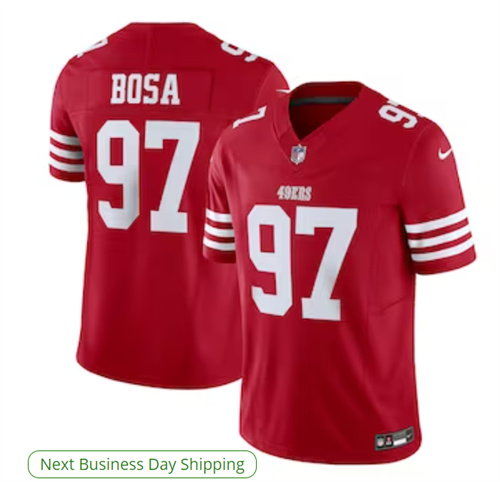 Men's San Francisco 49ers Nick Bosa Nike Scarlet Vapor F.U.S.E. Limited Jersey
