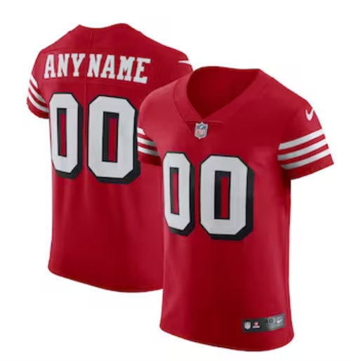 Men's San Francisco 49ers Nike Scarlet Alternate Vapor Elite Custom Jersey