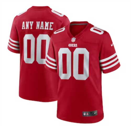 Men's San Francisco 49ers Nike Scarlet Custom Jersey