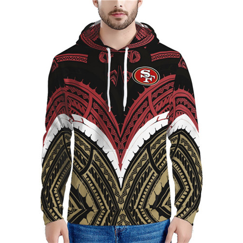 Men's San Francisco 49ers Red Black Hoodie