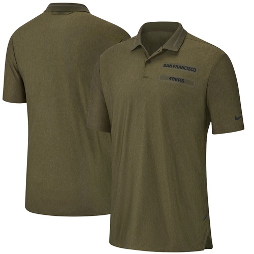 Men's San Francisco 49ers Salute to Service Sideline Polo Olive