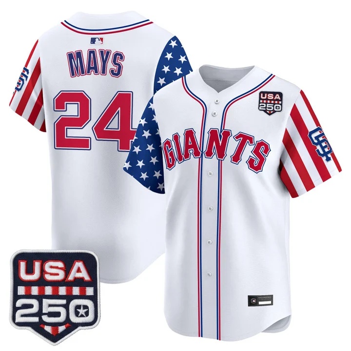Men's San Francisco Giants America 250 Edition Vapor Premier Limited Jersey #24 WILLIE MAYS