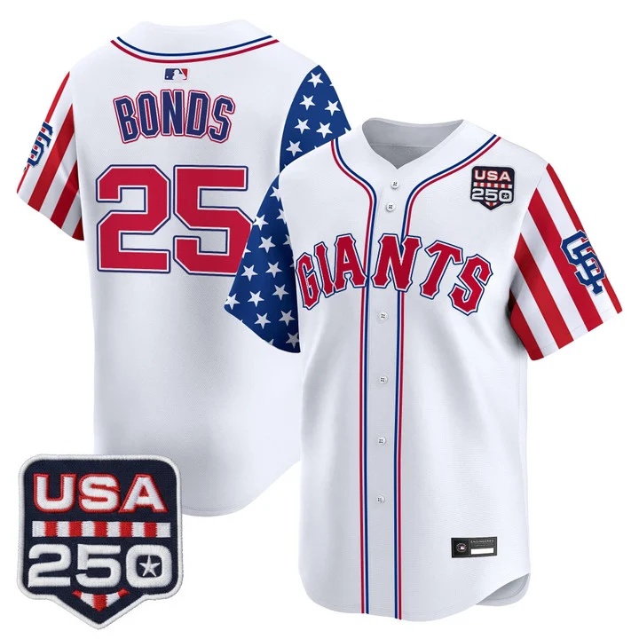 Men's San Francisco Giants America 250 Edition Vapor Premier Limited Jersey #25 BARRY BONDS