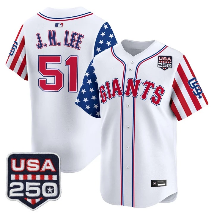 Men's San Francisco Giants America 250 Edition Vapor Premier Limited Jersey #51 JUNG HOO LEE