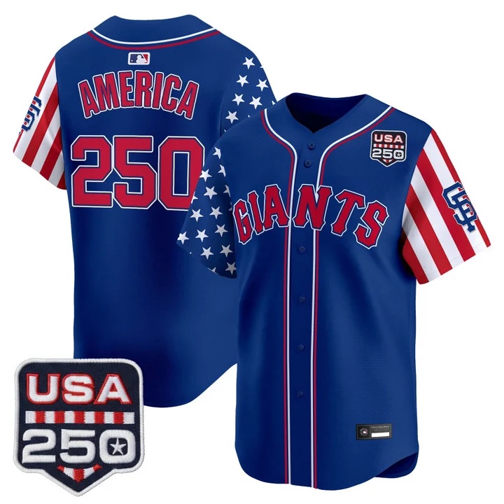 Men's San Francisco Giants America 250 Edition Vapor Premier Limited Jersey ROYAL #250 AMERICA