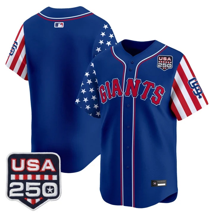 Men's San Francisco Giants America 250 Edition Vapor Premier Limited Jersey ROYAL BLANK