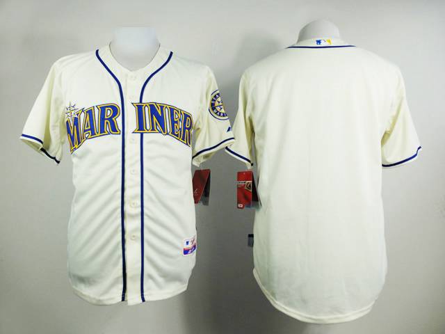Men's Seattle Mariners Customized 2015 Cream Jersey的副本