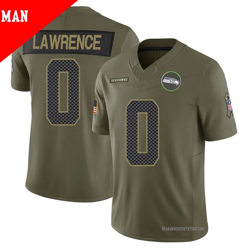 Men's Seattle Seahawks #0 DeMarcus Lawrence 2025 Salute to Service Limited Jersey - Olive 