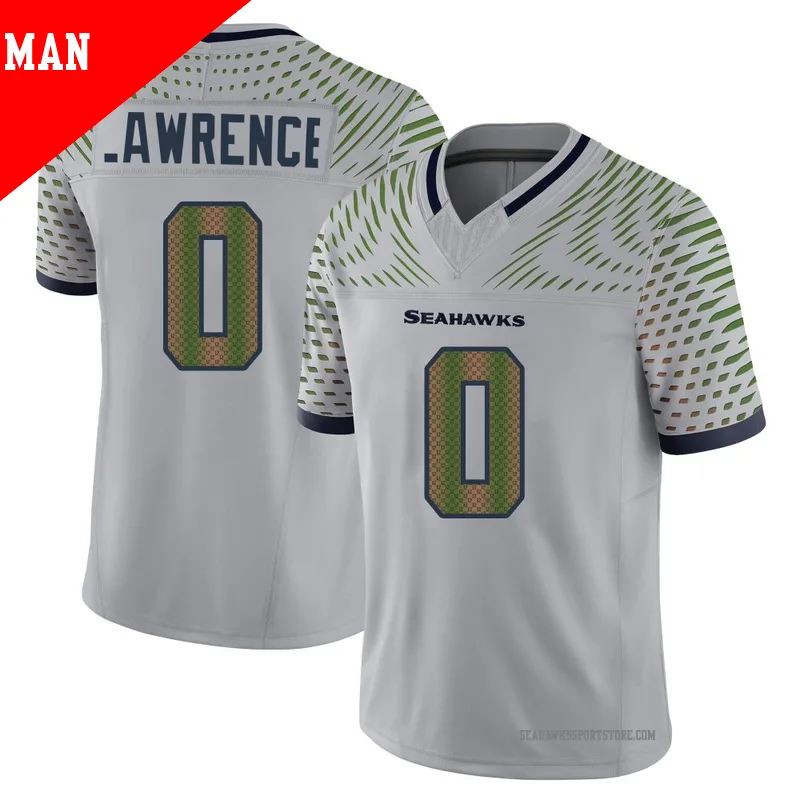 Men's Seattle Seahawks #0 DeMarcus Lawrence Wolf Gray Soundwaves Rivalries Collection Vapor F.U.S.E. Limited Jersey 