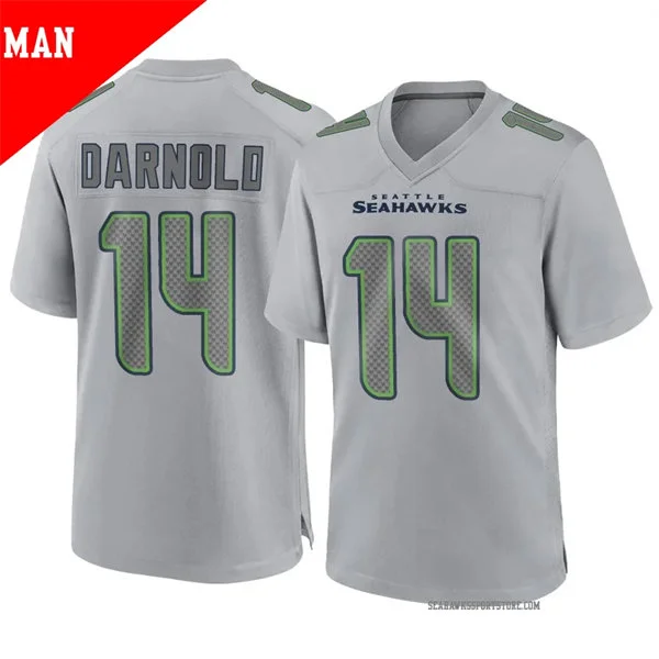 Men's Seattle Seahawks #14 Sam Darnold Nike Gray Atmosphere Fashion Game Jersey 