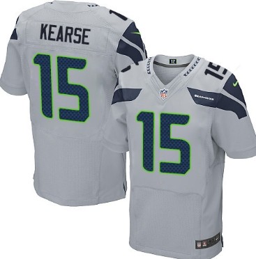 Men's Seattle Seahawks #15 Jermaine Kearse Gray Nik Elite Jersey