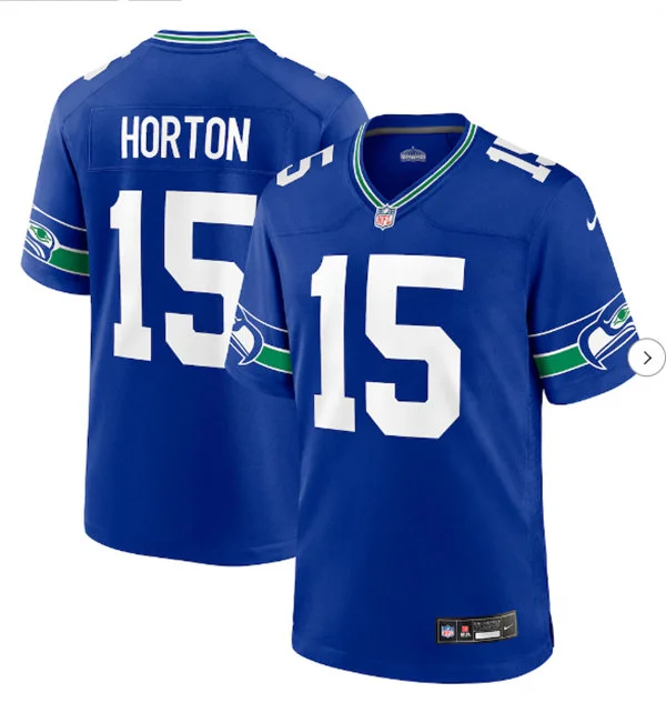 Men's Seattle Seahawks #15 Tory Horton Nike Royal Throwback F.U.S.E. Limited Jersey 