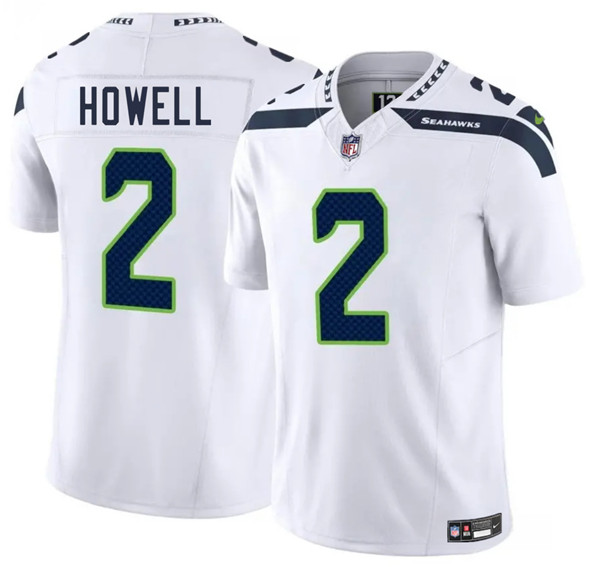 Men's Seattle Seahawks #2 Sam Howell White 2025 F.U.S.E. Vapor Limited Football Stitched Jersey