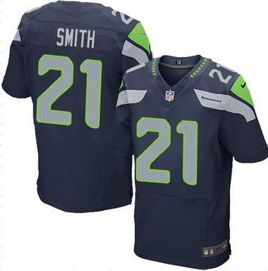 Men's Seattle Seahawks #21 Tye Smith Navy Blue Team Color NFL Nike Elite Jersey