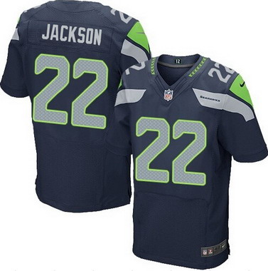 Men's Seattle Seahawks #22 Fred Jackson Navy Blue Team Color NFL Nike Elite Jersey