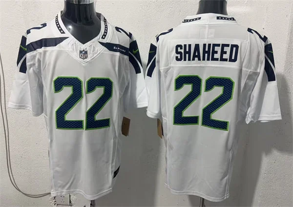 Men's Seattle Seahawks #22 Rashid Shaheed Nike White Vapor F.U.S.E. Limited Jersey 