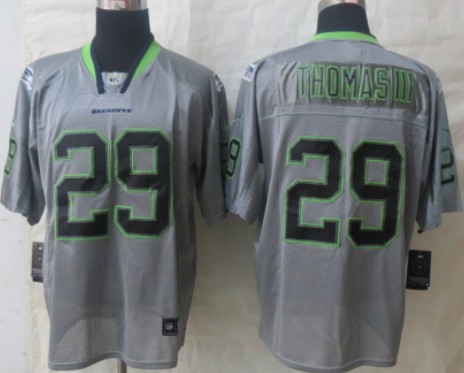 Men's Seattle Seahawks #29 Earl Thomas III Lights Out Gray Nik Elite Jersey