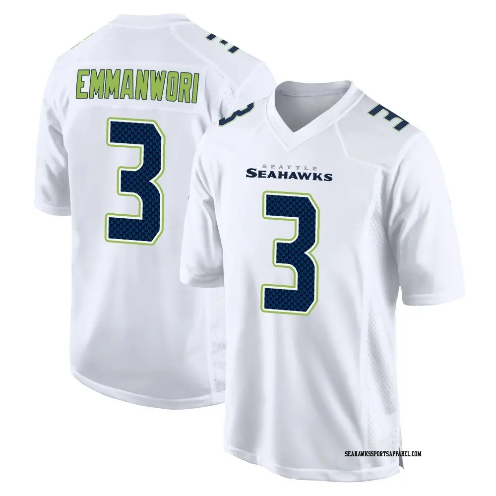 Men's Seattle Seahawks #3 Nick Emmanwori Nike White Tundra Fashion Game Jersey 