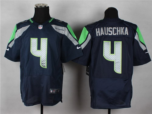 Men's Seattle Seahawks #4 Steven Hauschka Navy Blue Nik Elite Jersey