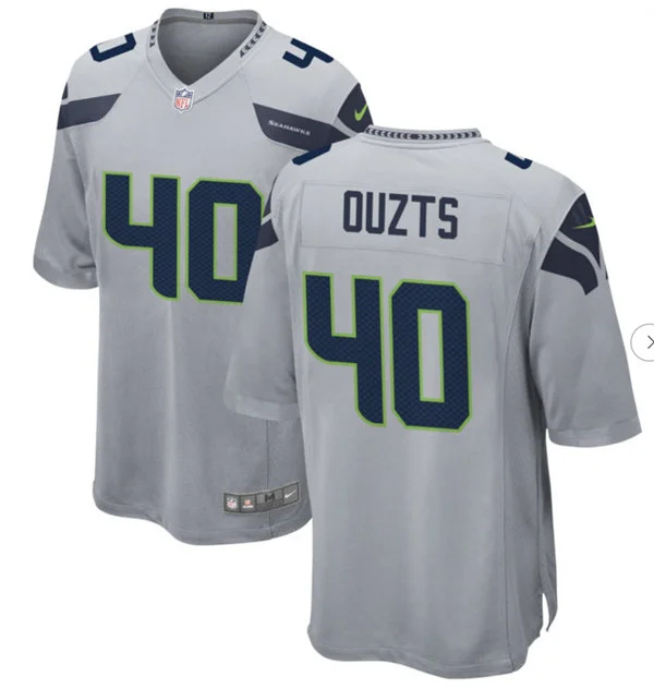Men's Seattle Seahawks #40 Robbie Ouzts Nike Gray Alternate Vapor F.U.S.E. Limited Jersey 