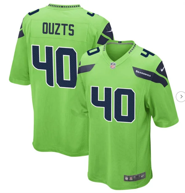 Men's Seattle Seahawks #40 Robbie Ouzts Nike Neon Green Alternate Vapor F.U.S.E. Limited Jersey 