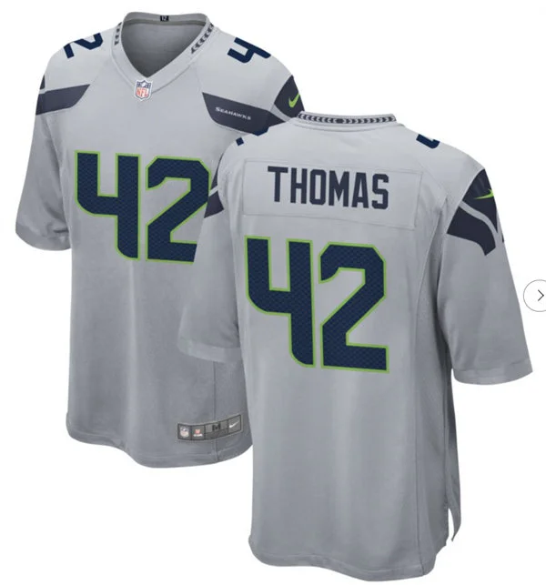 Men's Seattle Seahawks #42 Drake Thomas Nike Gray Alternate Vapor F.U.S.E. Limited Jersey 
