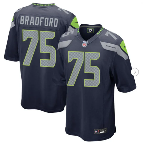 Men's Seattle Seahawks #75 Anthony Bradford Nike Navy Vapor F.U.S.E. Limited Jersey 