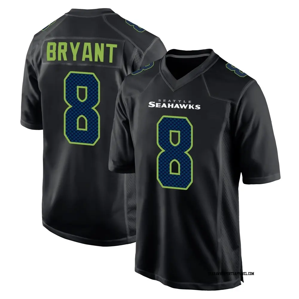 Men's Seattle Seahawks #8 Coby Bryant Nike Black Carbon Fashion Game Jersey 