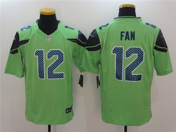 Men's Seattle Seahawks 12th Fan Nike Neon Green Color Rush Limited Jersey