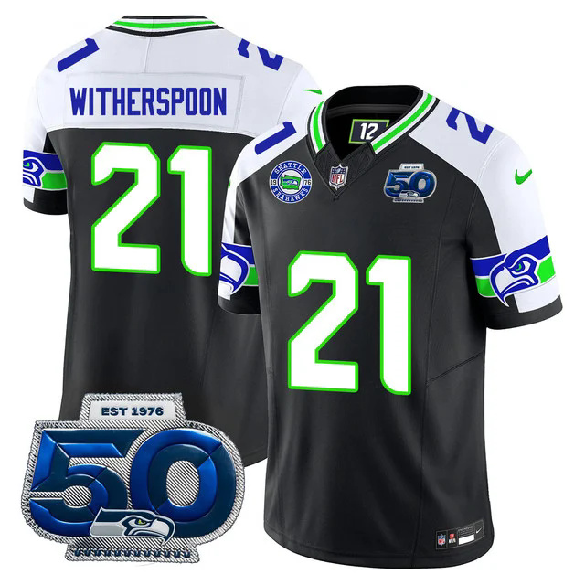 Men's Seattle Seahawks 50th Season Vapor Limited Jersey #21 DEVON WITHERSPOON.webp