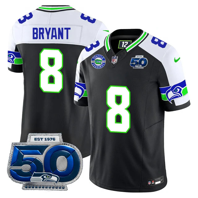 Men's Seattle Seahawks 50th Season Vapor Limited Jersey #8 COBY BRYANT.webp