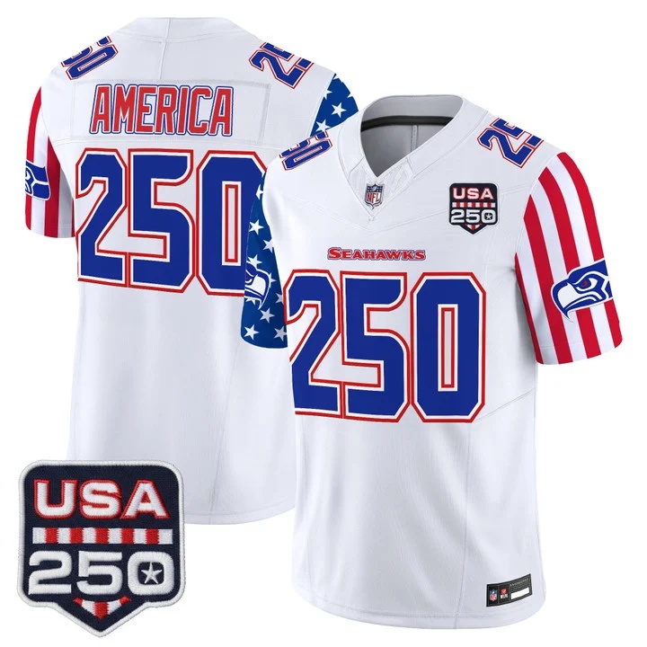 Men's Seattle Seahawks America 250 Edition Vapor Limited Jersey #250 AMERICA