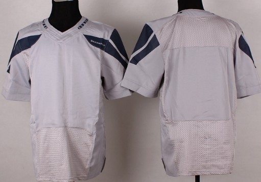 Men's Seattle Seahawks Blank Gray Nik Elite Jersey
