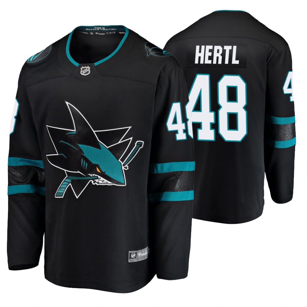 Men's Sharks #48 Tomas Hertl Fanatics Branded Alternate Breakaway Jersey Black