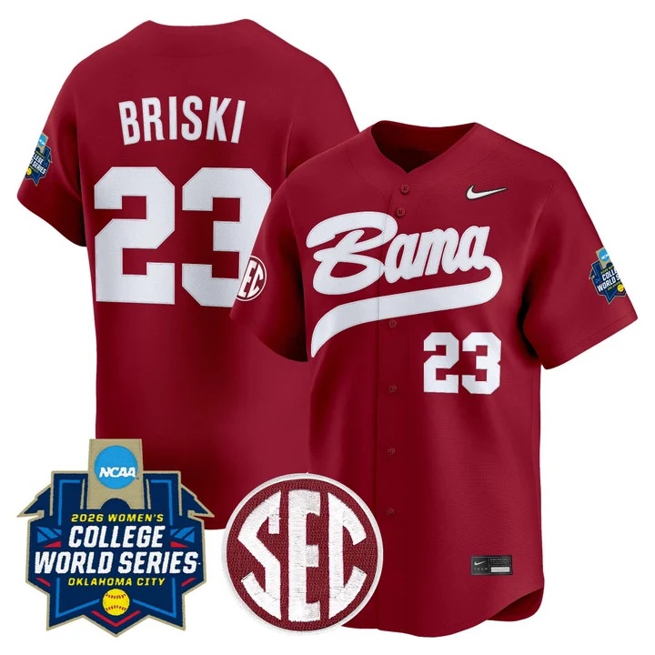Men's Size - Alabama Softball 2026 World Series (WCWS) Vapor Premier Limited Jersey #23 JOCELYN BRISKI