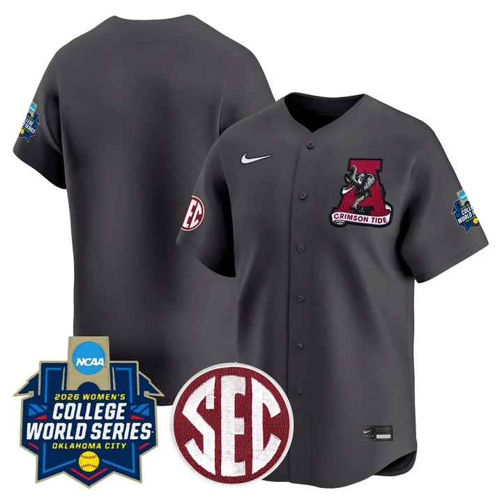 Men's Size - Alabama Softball 2026 World Series (WCWS) Vapor Premier Limited Jersey BLACK BLANK